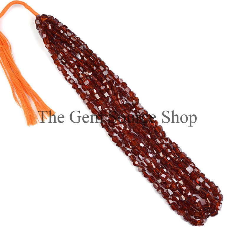Hessonite Garnet Beads, Garnet Faceted Beads, Garnet Nugget Beads, Fancy Gemstone Beads