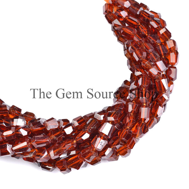 Hessonite Garnet Beads, Garnet Faceted Beads, Garnet Nugget Beads, Fancy Gemstone Beads