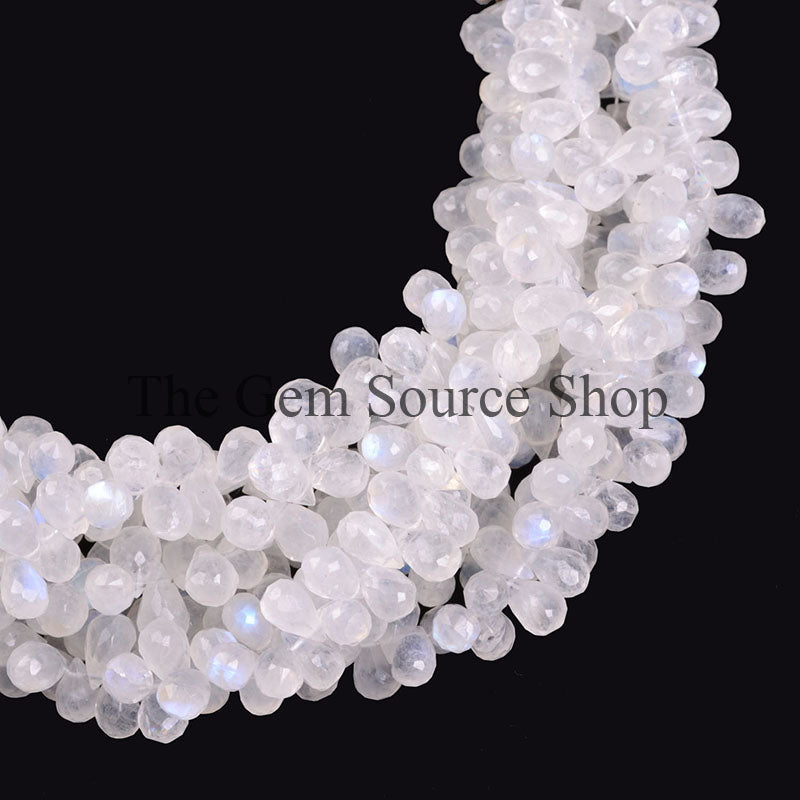 Rainbow Moonstone Drop Shape Beads
