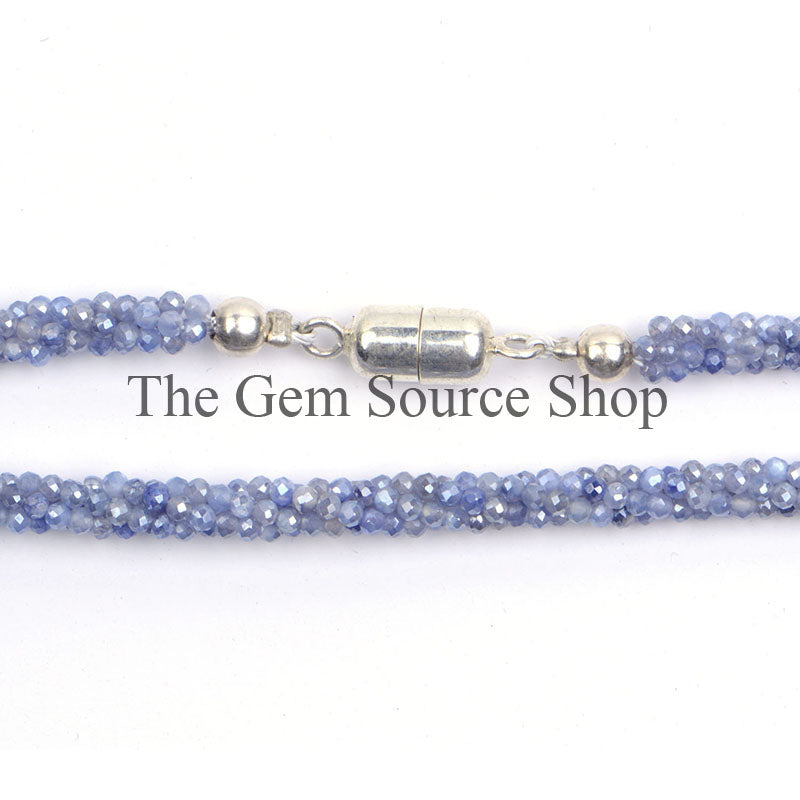 Mystic Quartz Beads Necklace, Faceted Beads Necklace, Rondelle Beads Necklace, Gemstone Jewelry