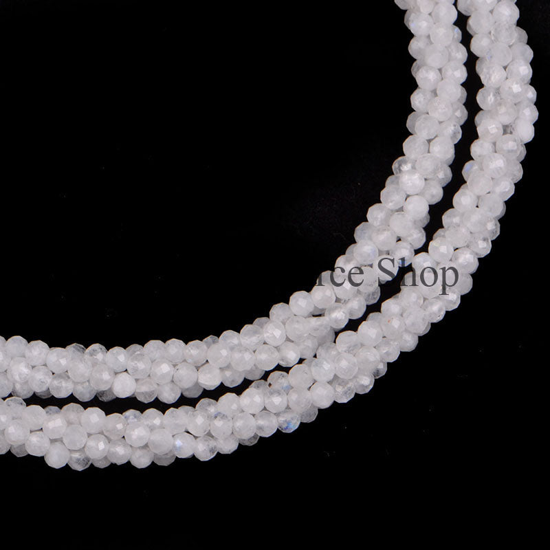 Rainbow Moonstone Faceted Beads Necklace, TGS-0621