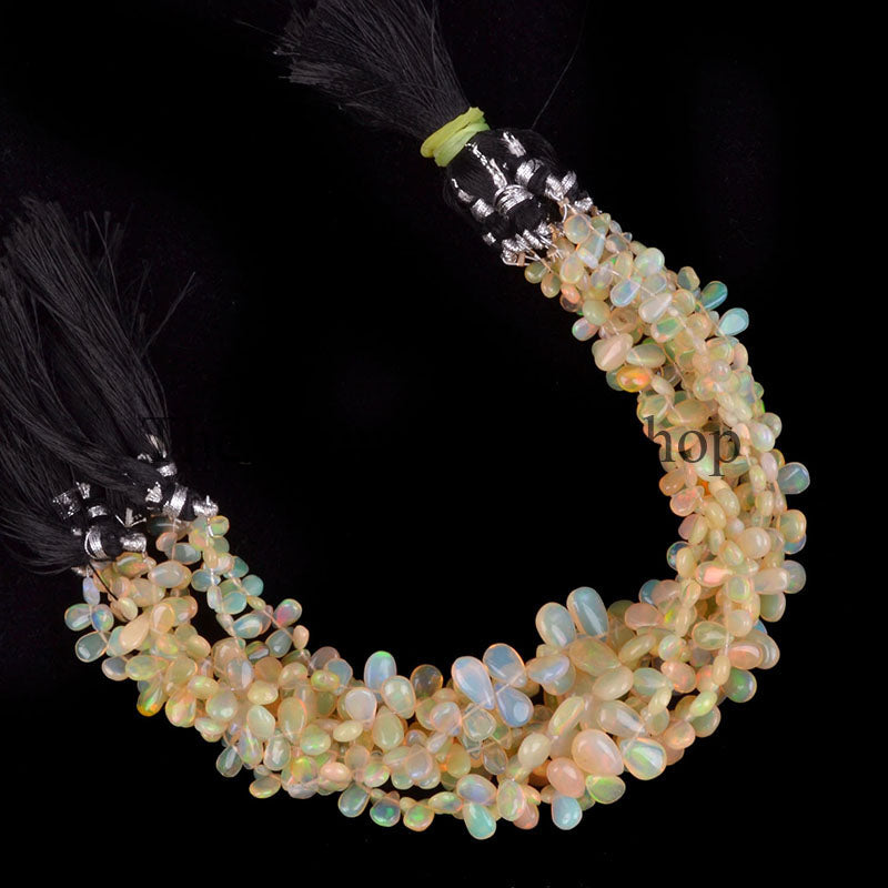 Natural Ethiopian Opal Beads, Smooth Pear Beads, Plain Ethiopian Opal Beads, Pear Shape Beads