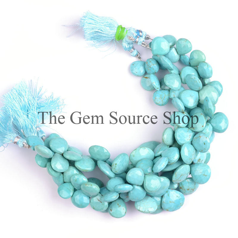 Natural Turquoise Heart Shape Loose Beads, TGS-0676