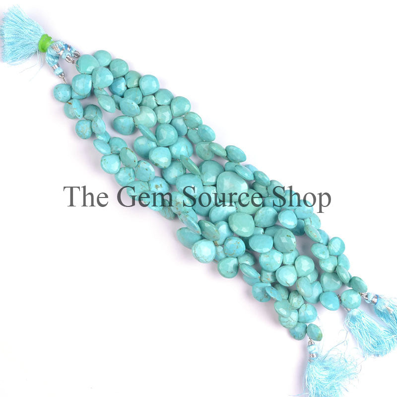 Natural Turquoise Heart Shape Loose Beads, TGS-0676