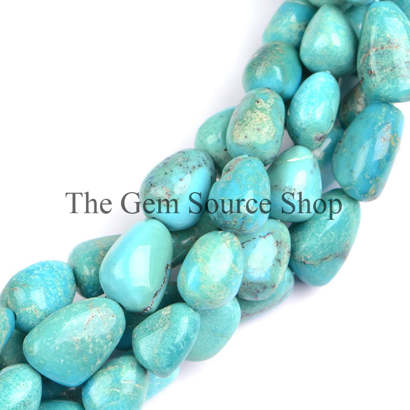 Turquoise Smooth Nugget Plain Fancy Loose Beads For Jewelry, TGS-0681