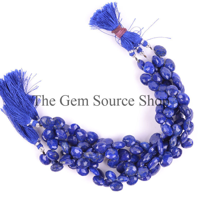 Lapis Lazuli Briolette Faceted Heart Shape Beads, TGS-0683