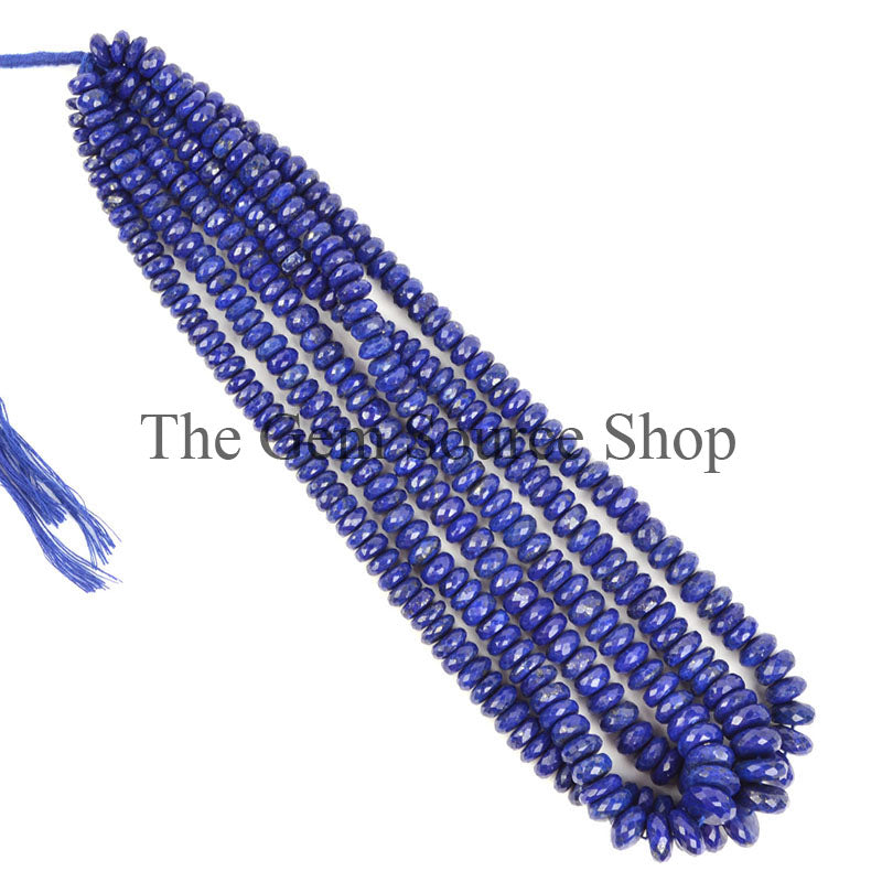 Lapis Lazuli Faceted Rondelle Loose Beads, TGS-0685