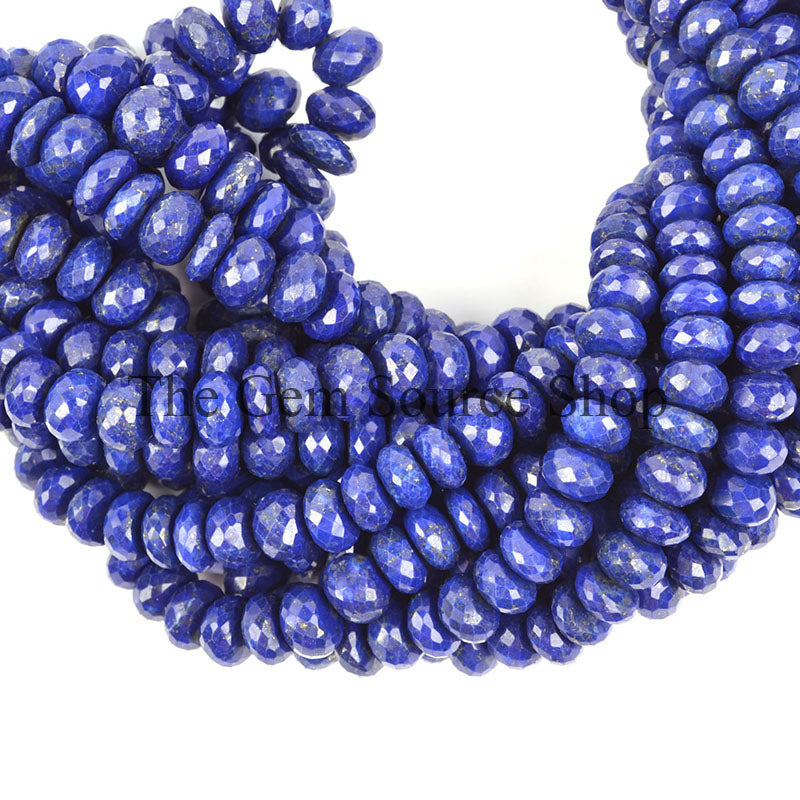 Lapis Lazuli Faceted Rondelle Beads, TGS-0687