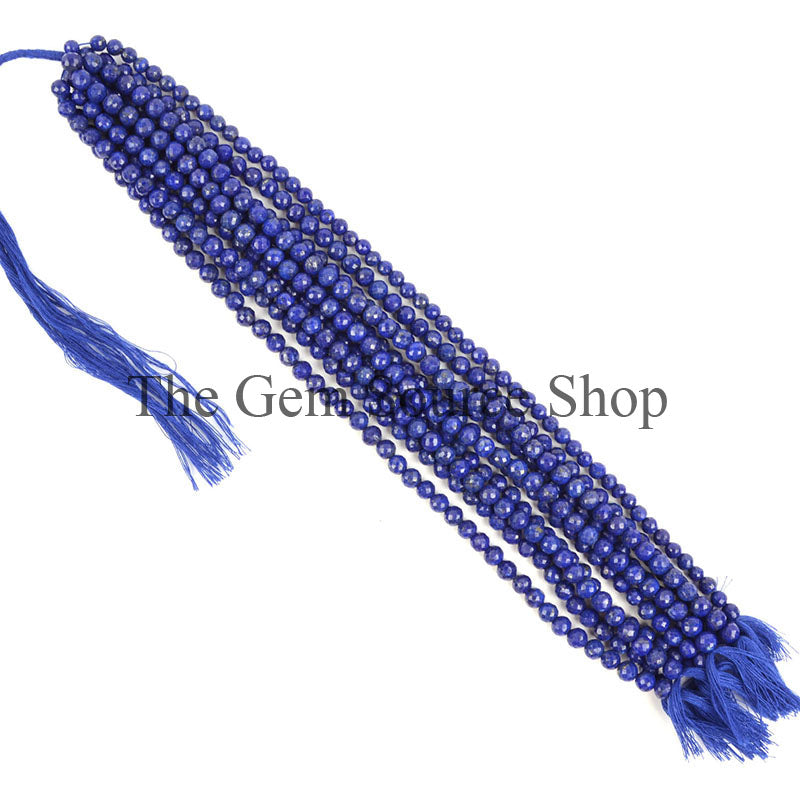 Lapis Lazuli Beads, Faceted Round Shape Beads, Lapis Beads, Wholesale Gemstone Beads