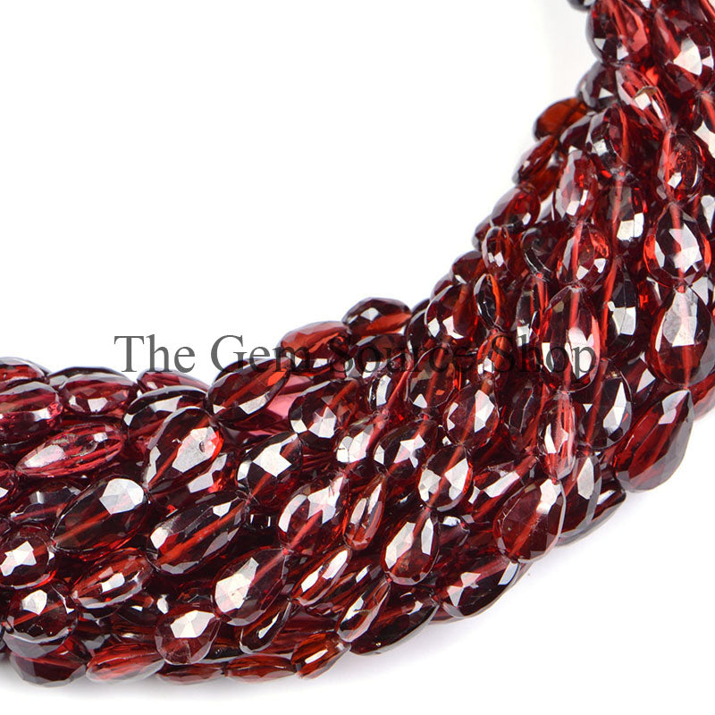Mozambique Garnet Beads, Faceted Garnet Beads, Pear Shape Beads, Garnet Briolette Beads