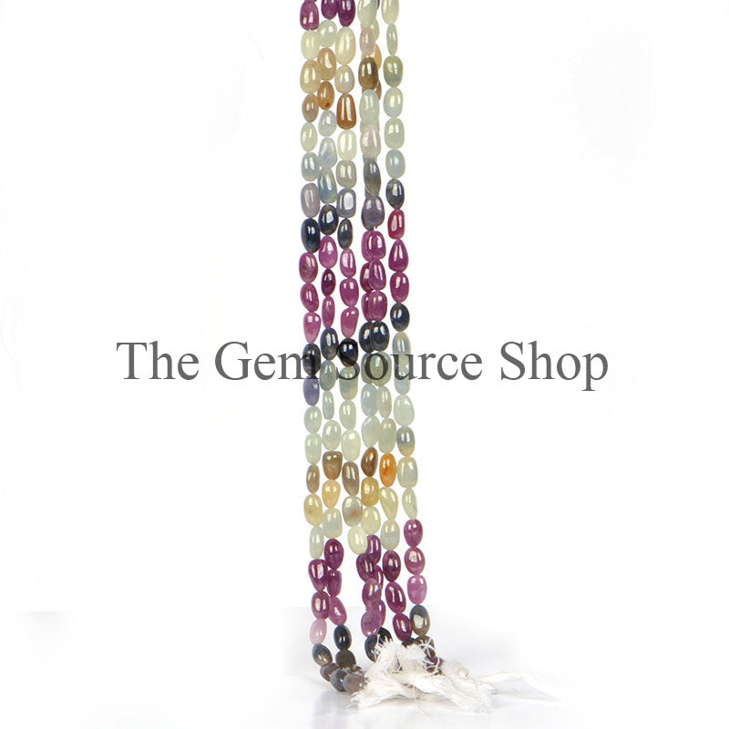 Multi Sapphire Beads, Multi Sapphire Nugget Shape Beads, Multi Sapphire Smooth Beads, Multi Sapphire Gemstone Beads