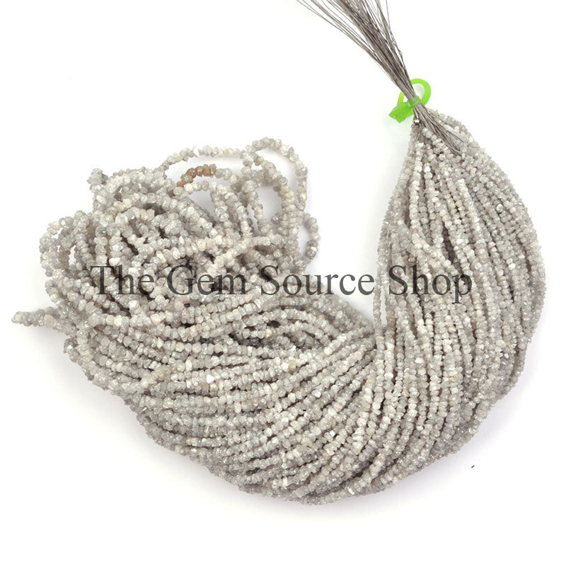 Natural Grey Diamond Beads, Faceted Nugget Beads, Diamond Nugget Beads, Wholesale Beads