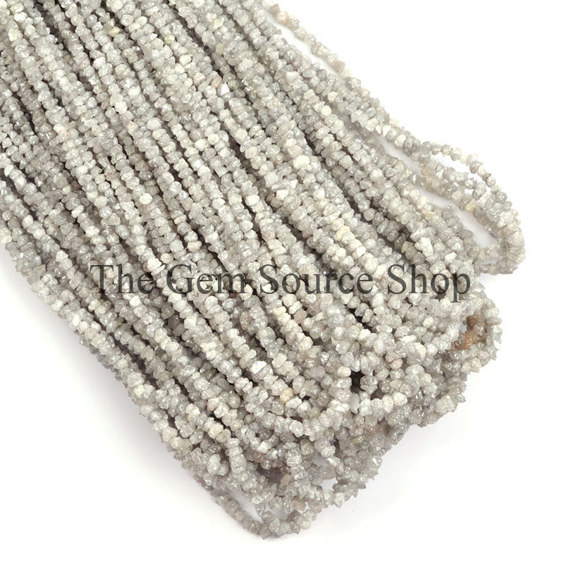 Natural Grey Diamond Beads, Faceted Nugget Beads, Diamond Nugget Beads, Wholesale Beads