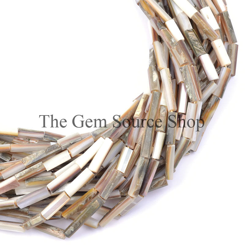 Mother Of Pearl Beads, Mother Of Pearl Tube Beads, Pipe Shape Beads, Wholesale Gemstone Beads
