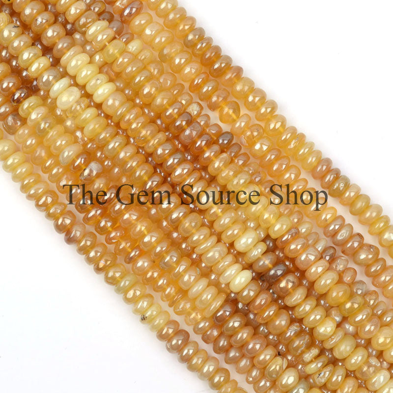 Yellow Opal Smooth Beads