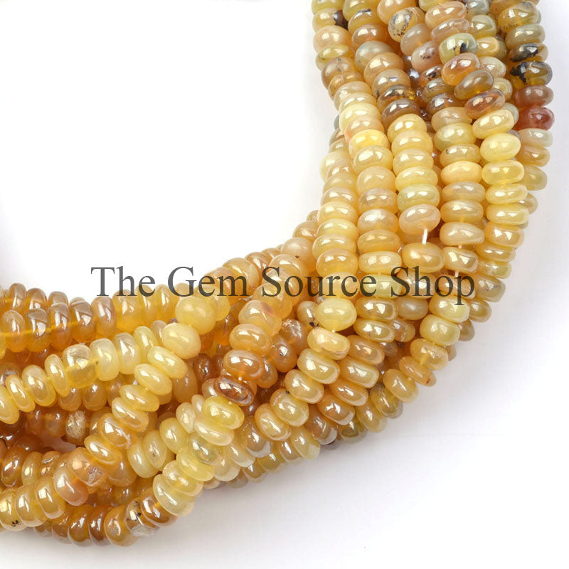 Yellow Opal Rondelle
