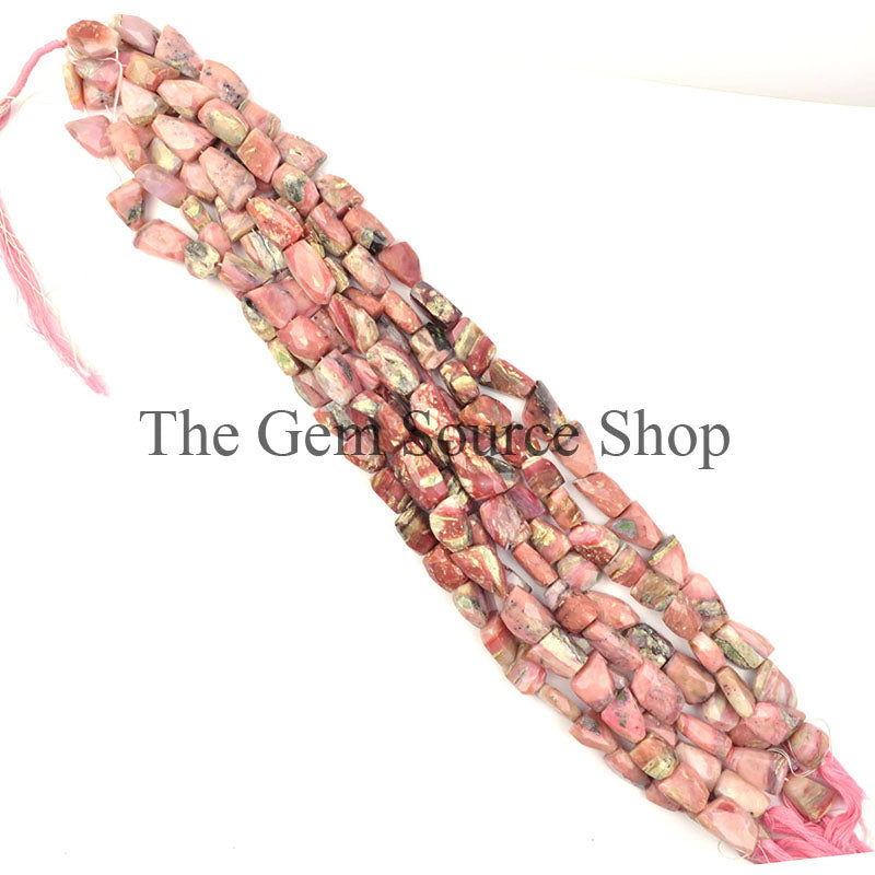 Pink Opal Beads, Pink Opal Nugget Beads, Faceted Pink Opal Beads, Fancy Gemstone Beads For Jewelry