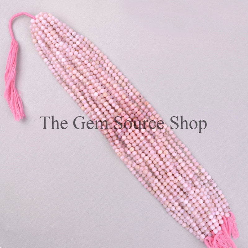 Natural Pink Opal Beads, Smooth Pink Opal Beads, Plain Opal Beads, Wholesale Gemstone Beads