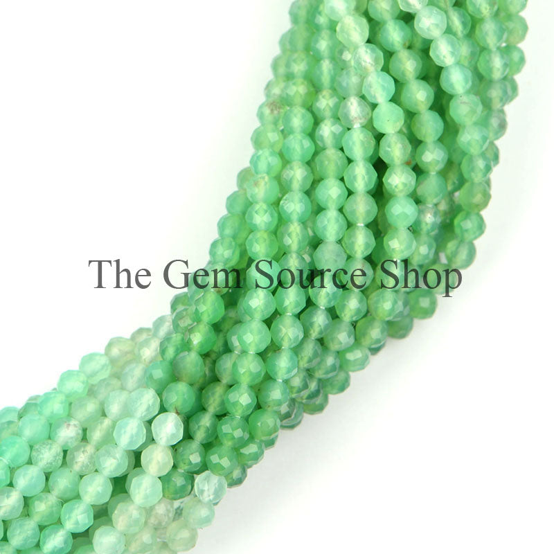 Shaded Chrysoprase Beads, Chrysoprase Faceted Beads, Chrysoprase Rondelle Beads, Chrysoprase Gemstone Beads
