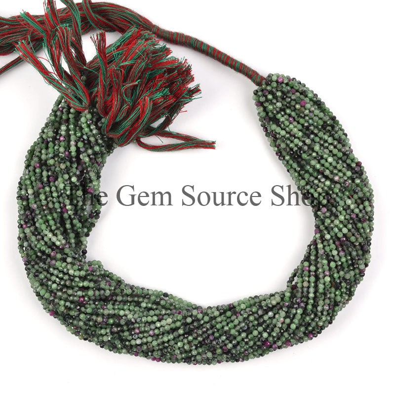 Ruby Zoisite Beads, Ruby Zoisite Faceted Beads, Ruby Zoisite Rondelle Beads, Ruby Zoisite Gemstone Beads