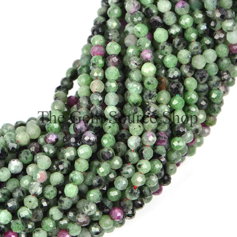 Ruby Zoisite Beads, Ruby Zoisite Faceted Beads, Ruby Zoisite Rondelle Beads, Ruby Zoisite Gemstone Beads