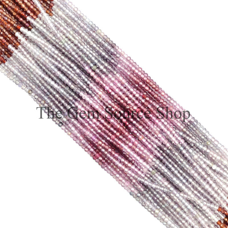 Multi Spinel Beads, Multi Spinel Rondelle, Multi Spinel Faceted Beads, Wholesale Gemstone Beads