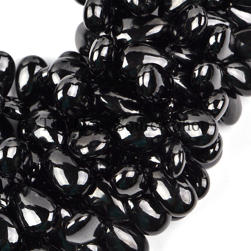 AAA Quality, Black Spinel Beads, Smooth Black Spinel Beads, Plain Spinel Gemstone Beads